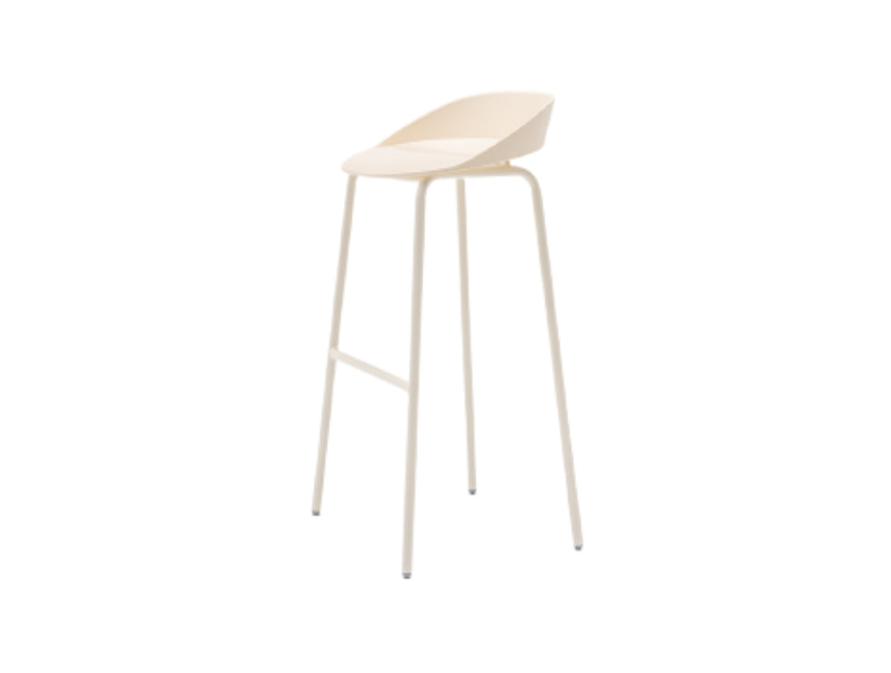 Mdd Team Pearl White Office Stool